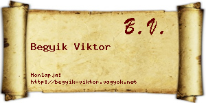 Begyik Viktor névjegykártya